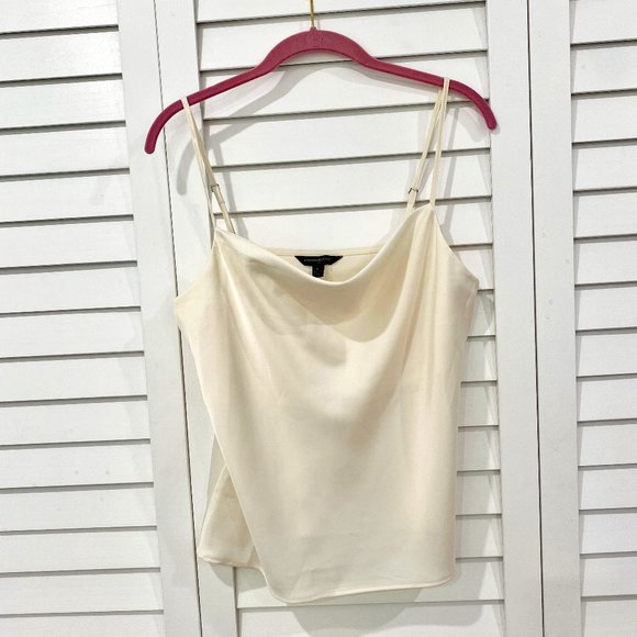 Banana Republic Factory Tops - Banana Republic Factory Silky White Cowl-Neck Camisole Size Small NWT